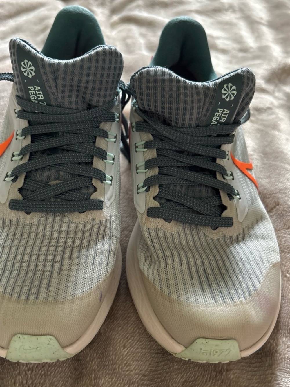 Nike Kids Gray and Orange Athletic Sneakers